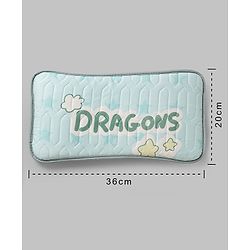 Babyhug Cooling Latex Baby Diaper Changing Mat with Pillow - Green| 60 cm x 120 cm| Soft & Comfortable| Breathable & Skin-Friendly| Cooling Surface| Anti-Slip Base| Washable