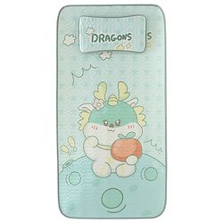 Babyhug Cooling Latex Baby Diaper Changing Mat with Pillow - Green| 60 cm x 120 cm| Soft & Comfortable| Breathable & Skin-Friendly| Cooling Surface| Anti-Slip Base| Washable