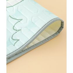 Babyhug Cooling Latex Baby Diaper Changing Mat with Pillow - Green| 60 cm x 120 cm| Soft & Comfortable| Breathable & Skin-Friendly| Cooling Surface| Anti-Slip Base| Washable