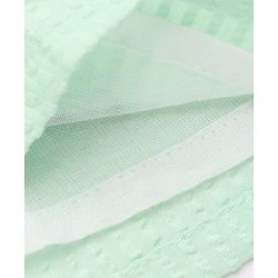 Babyhug 100% Cotton Woven Shirt Style Top with Half Sleeves and Bow Embroidery - Green