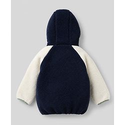 Babyhug Fur Hoodies With Hood TEAL/WHITE 3-6m