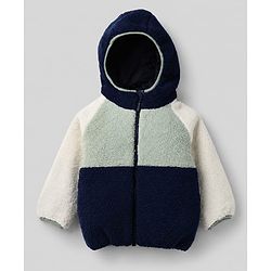 Babyhug Fur Hoodies With Hood TEAL/WHITE 3-6m