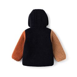 Babyhug Fur Woven Full Sleeves   Hooded Winter Jacket - White