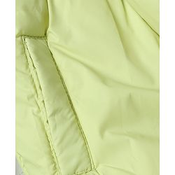 Babyhug Woven Full Sleeves Hooded Padded Jacket and Bag - Lemon