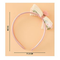 Babyhug Hair Bands With Bow Applique Free Size in Pink