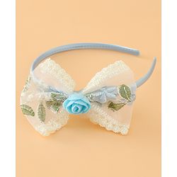 Babyhug Hair Bands With Bow Applique Free Size in Pink