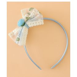 Babyhug Hair Bands With Bow Applique Free Size in Pink