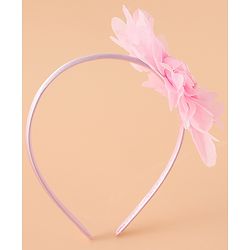 Babyhug Hair Band With Floral Applique Free Size -Pink