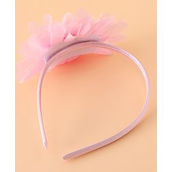 Babyhug Hair Band With Floral Applique Free Size -Pink