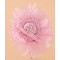Babyhug Hair Band With Floral Applique Free Size -Pink
