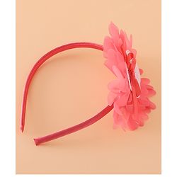 Babyhug Hair Band With Floral Applique Free Size -Pink