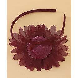 Babyhug Hair Band With Floral Applique Free Size -Pink