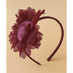 Babyhug Hair Band With Floral Applique Free Size -Pink