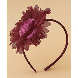 Babyhug Hair Band With Floral Applique Free Size -Pink