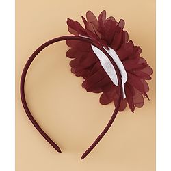 Babyhug Hair Band With Floral Applique Free Size -Pink