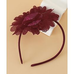 Babyhug Hair Band With Floral Applique Free Size -Pink
