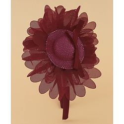 Babyhug Hair Band With Floral Applique Free Size -Pink