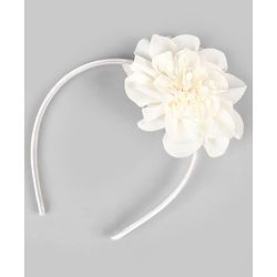 Babyhug Hair Band With Floral Net Applique Free Size - Beige