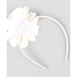 Babyhug Hair Band With Floral Net Applique Free Size - Beige