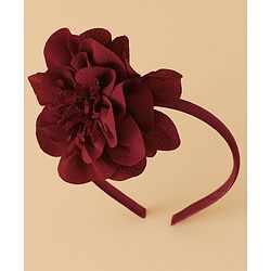 Babyhug Hair Band With Floral Net Applique Free Size - Beige