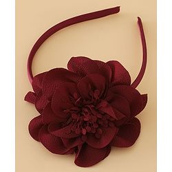 Babyhug Hair Band With Floral Net Applique Free Size - Beige