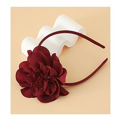 Babyhug Hair Band With Floral Net Applique Free Size - Beige