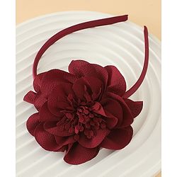 Babyhug Hair Band With Floral Net Applique Free Size - Beige