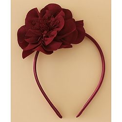 Babyhug Hair Band With Floral Net Applique Free Size - Beige