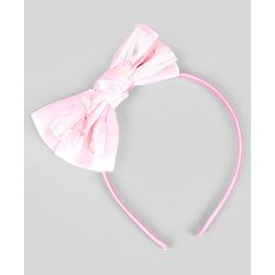 Babyhug Hair Band With Bow Applique Free Size - Pink