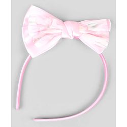 Babyhug Hair Band With Bow Applique Free Size - Pink