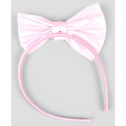 Babyhug Hair Band With Bow Applique Free Size - Pink