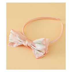 Babyhug Hair Band With Bow Applique Free Size - Pink