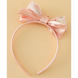 Babyhug Hair Band With Bow Applique Free Size - Pink