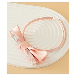 Babyhug Hair Band With Bow Applique Free Size - Pink