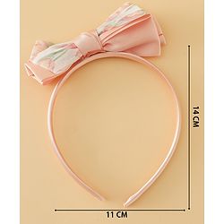 Babyhug Hair Band With Bow Applique Free Size - Pink