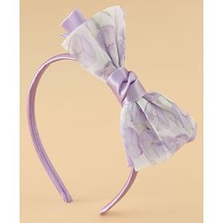 Babyhug Hair Band With Bow Applique Free Size - Pink