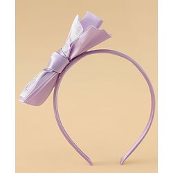 Babyhug Hair Band With Bow Applique Free Size - Pink