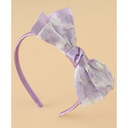 Babyhug Hair Band With Bow Applique Free Size - Pink