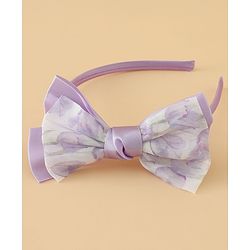 Babyhug Hair Band With Bow Applique Free Size - Pink
