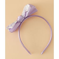 Babyhug Hair Band With Bow Applique Free Size - Pink