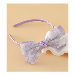 Babyhug Hair Band With Bow Applique Free Size - Pink