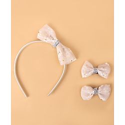 Babyhug Hair Accessories Combo Sets Free Size - Beige