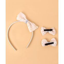 Babyhug Hair Accessories Combo Sets Free Size - Beige