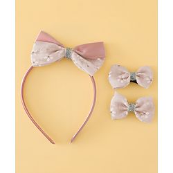 Babyhug Hair Accessories Combo Sets Free Size - Beige