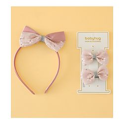 Babyhug Hair Accessories Combo Sets Free Size - Beige