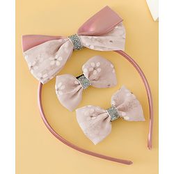 Babyhug Hair Accessories Combo Sets Free Size - Beige