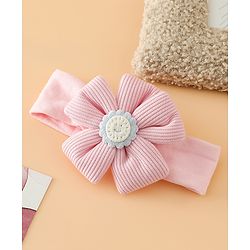 Babyhug Free Size Cute & Stylish Headbands with Floral Applique - Pink