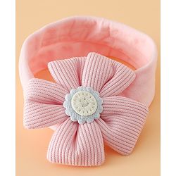 Babyhug Free Size Cute & Stylish Headbands with Floral Applique - Pink
