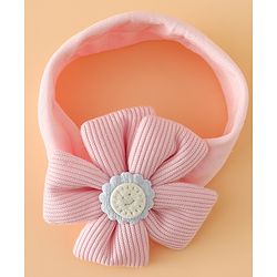 Babyhug Free Size Cute & Stylish Headbands with Floral Applique - Pink