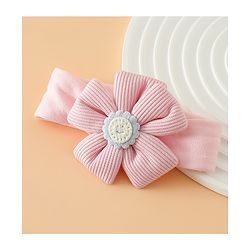 Babyhug Free Size Cute & Stylish Headbands with Floral Applique - Pink
